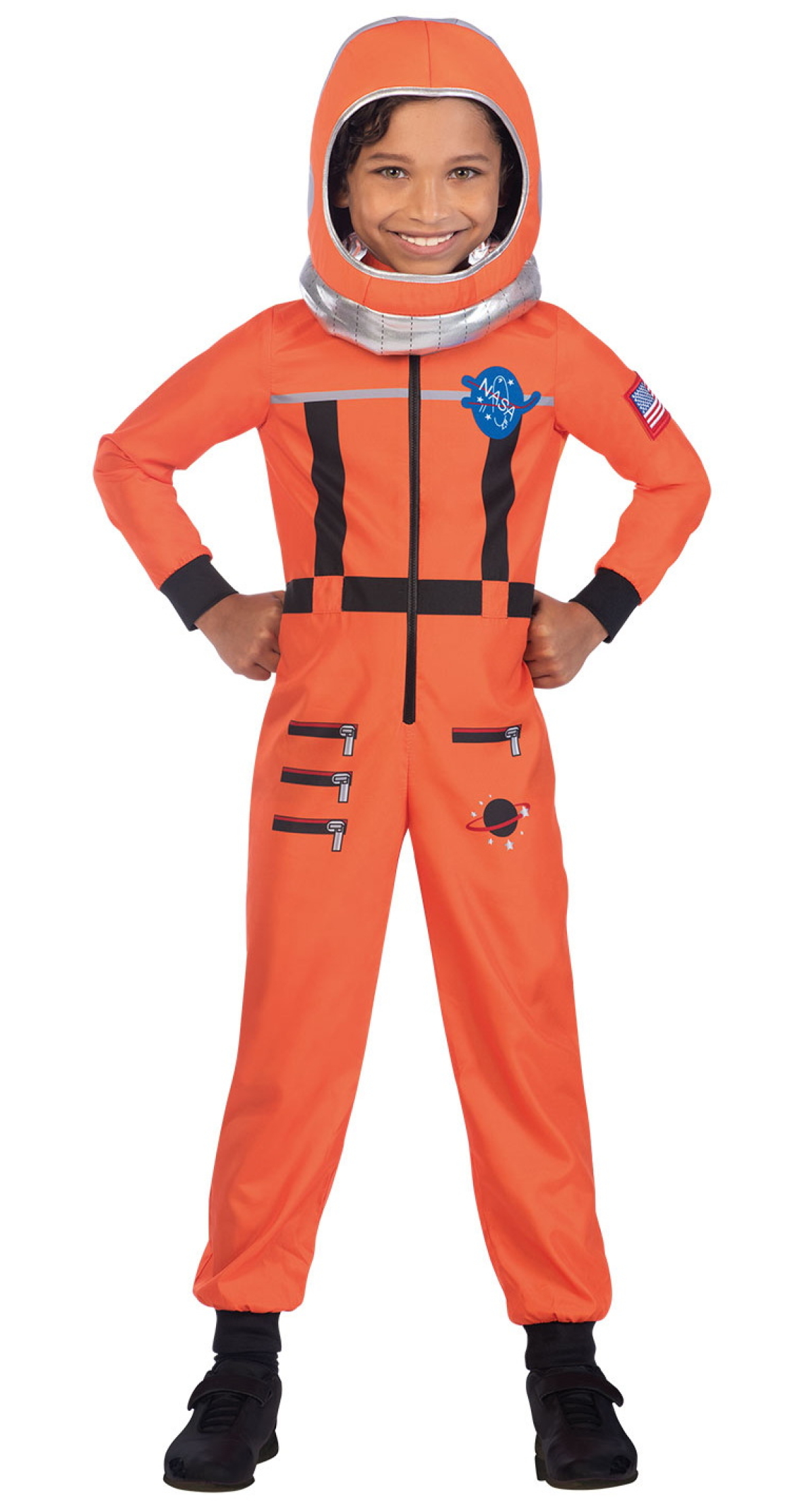 Astronaut Space Suit Orange Costume - Age 6 to 8 Years