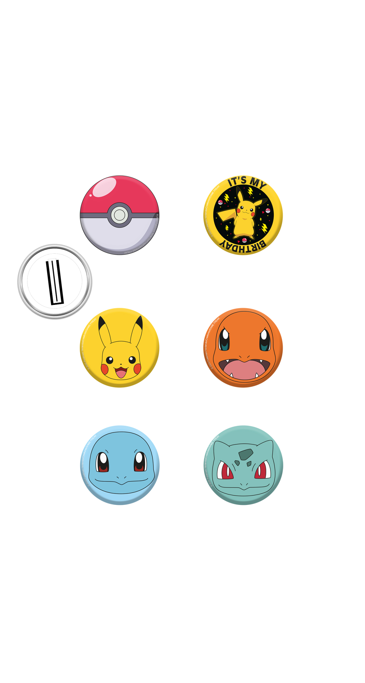 Pokemon Pikachu Badges - 8pk