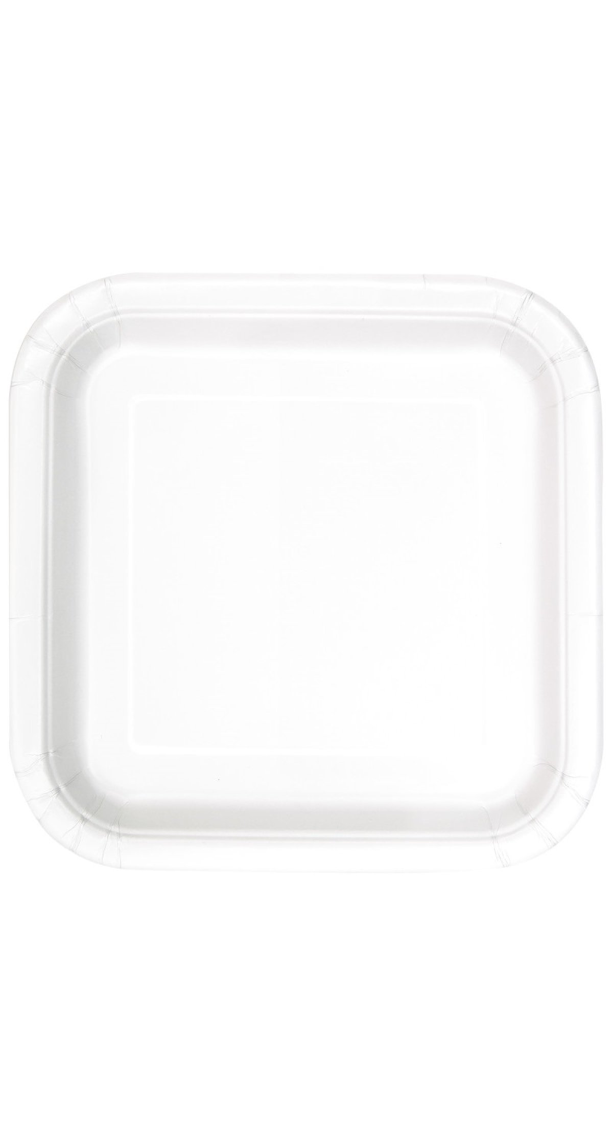White Solid Square 9 Inch Dinner Plates - 14pk