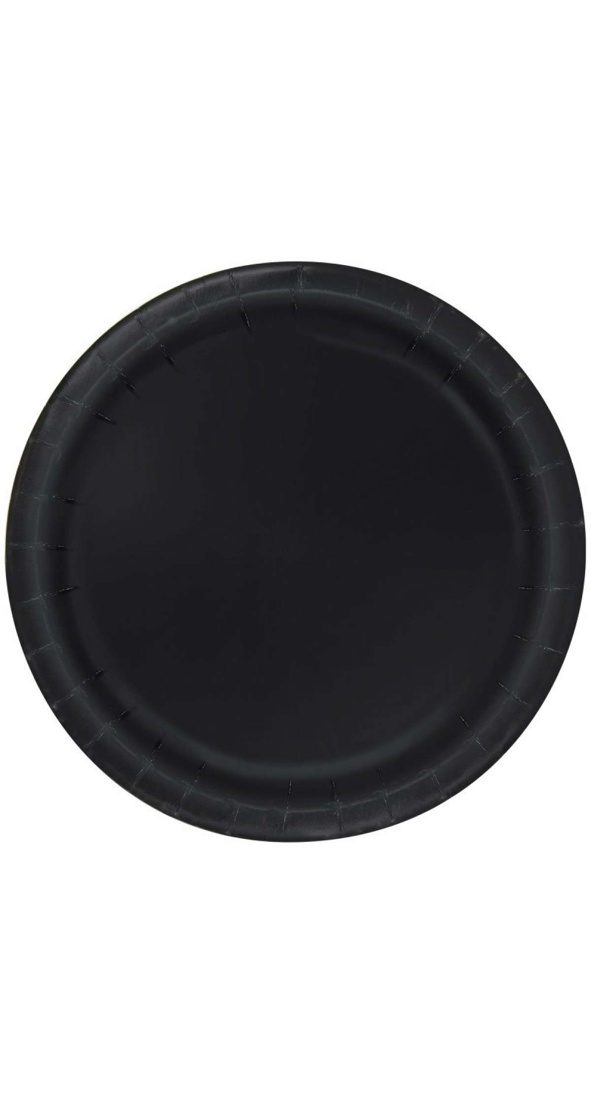 Black Solid Round 9 Inch Dinner Plates - 16pk