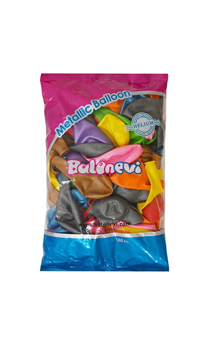 Balonevi Single Latex Balloons Metallic
