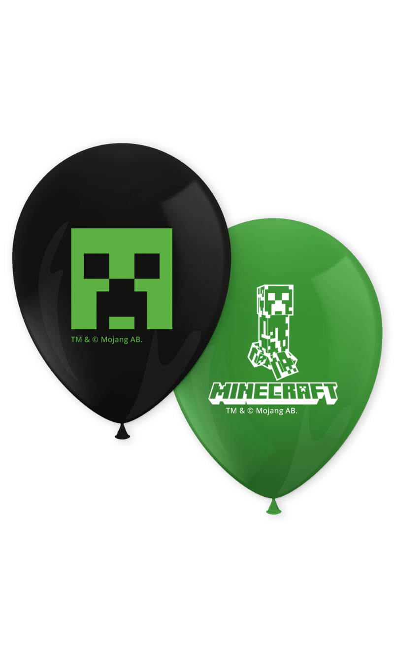 Minecraft Printed Latex Balloons - 8pk