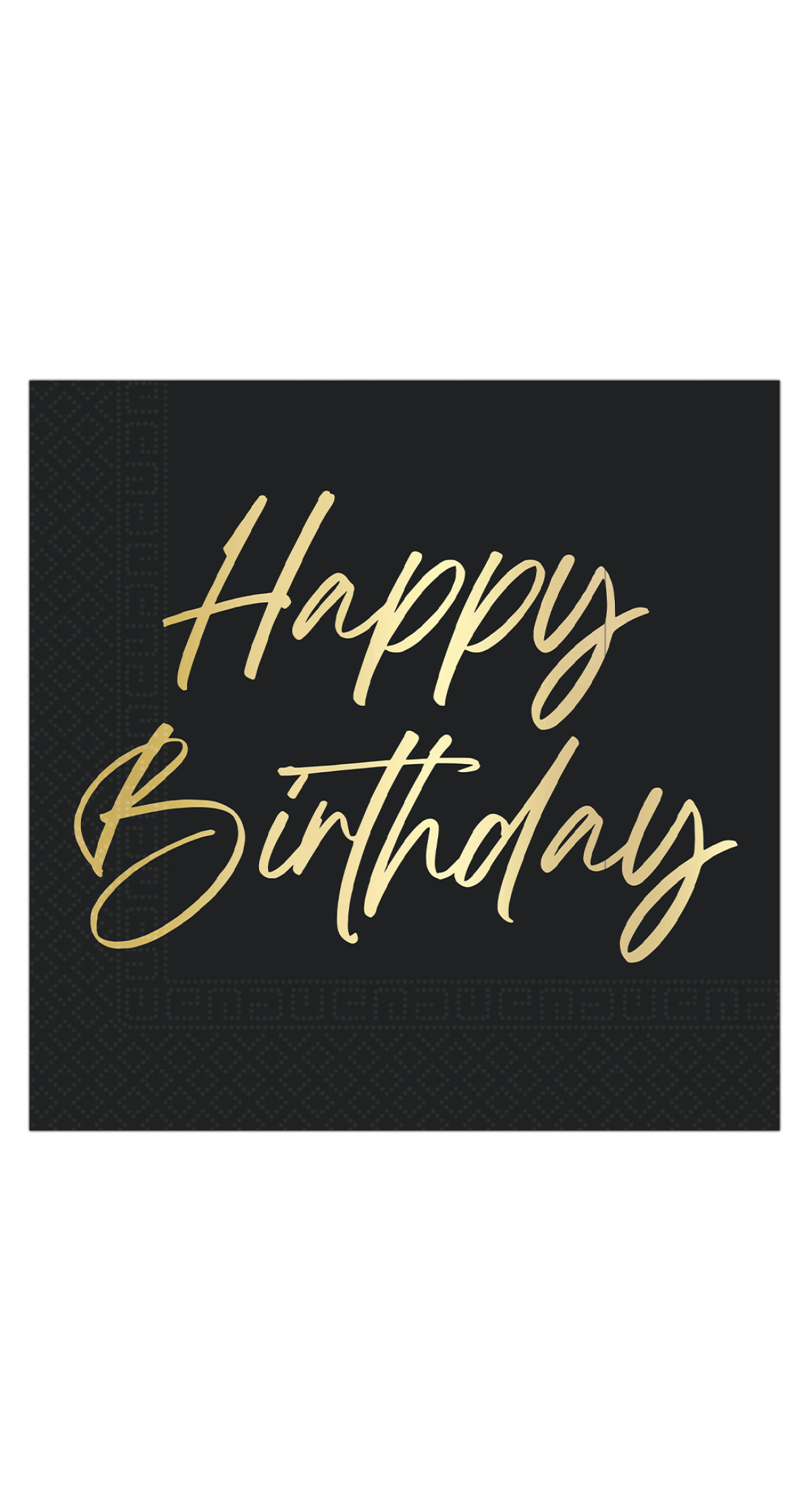 Elegant Happy Birthday FSC Paper Napkins 33x33cm - 20pk