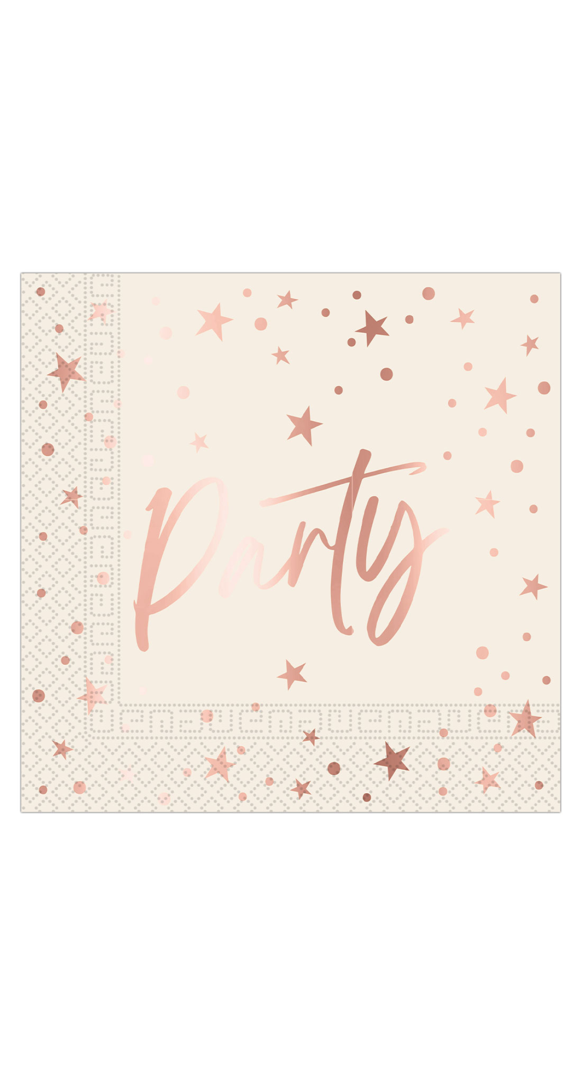 Rose Gold Party FSC Two-Ply Paper Napkins 33x33cm - 20pk