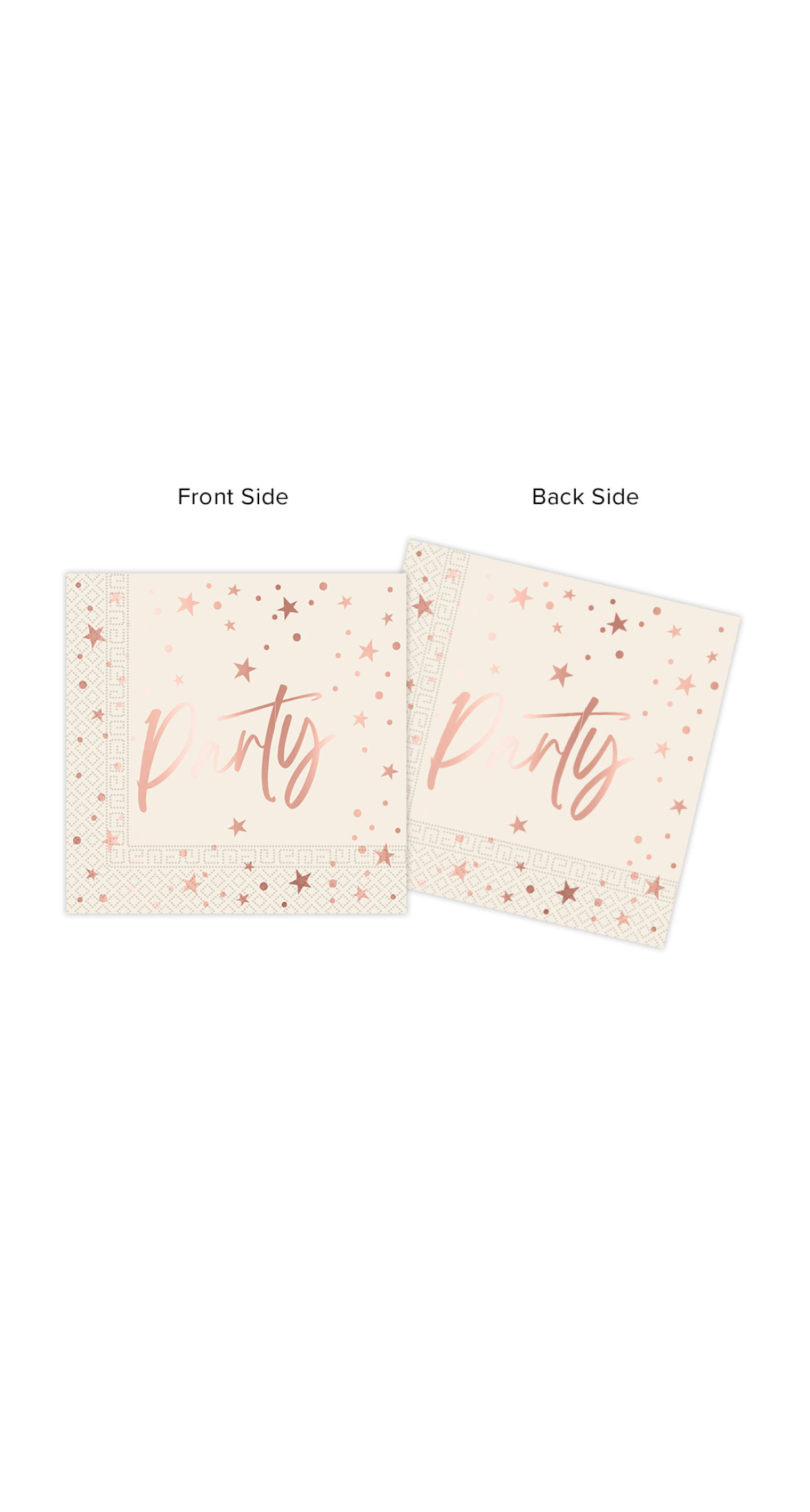Rose Gold Party FSC Two-Ply Paper Napkins 33x33cm - 20pk - Image 3