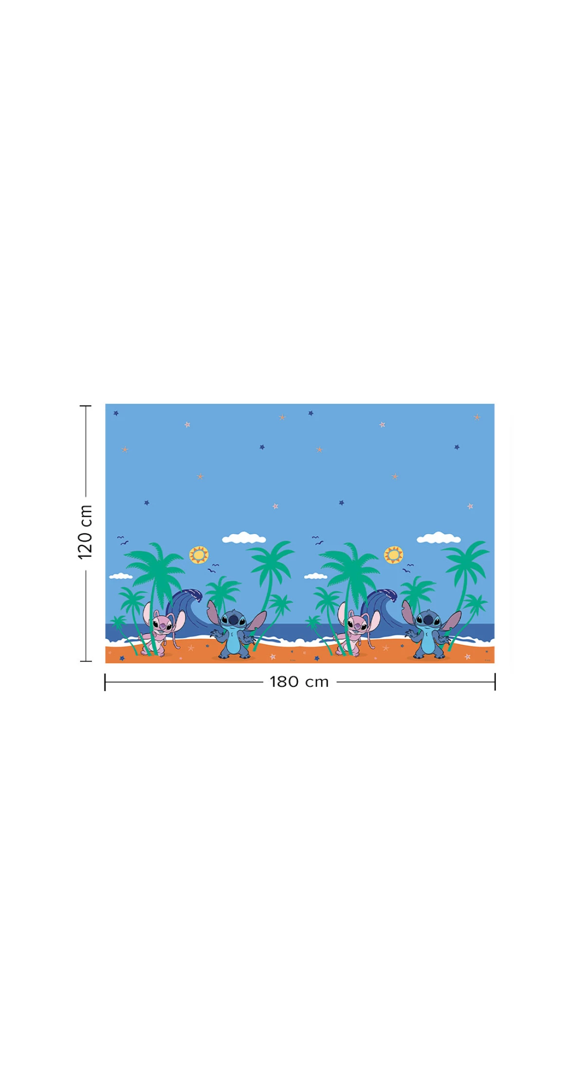 Stitch Party Plastic Tablecover 120x180cm