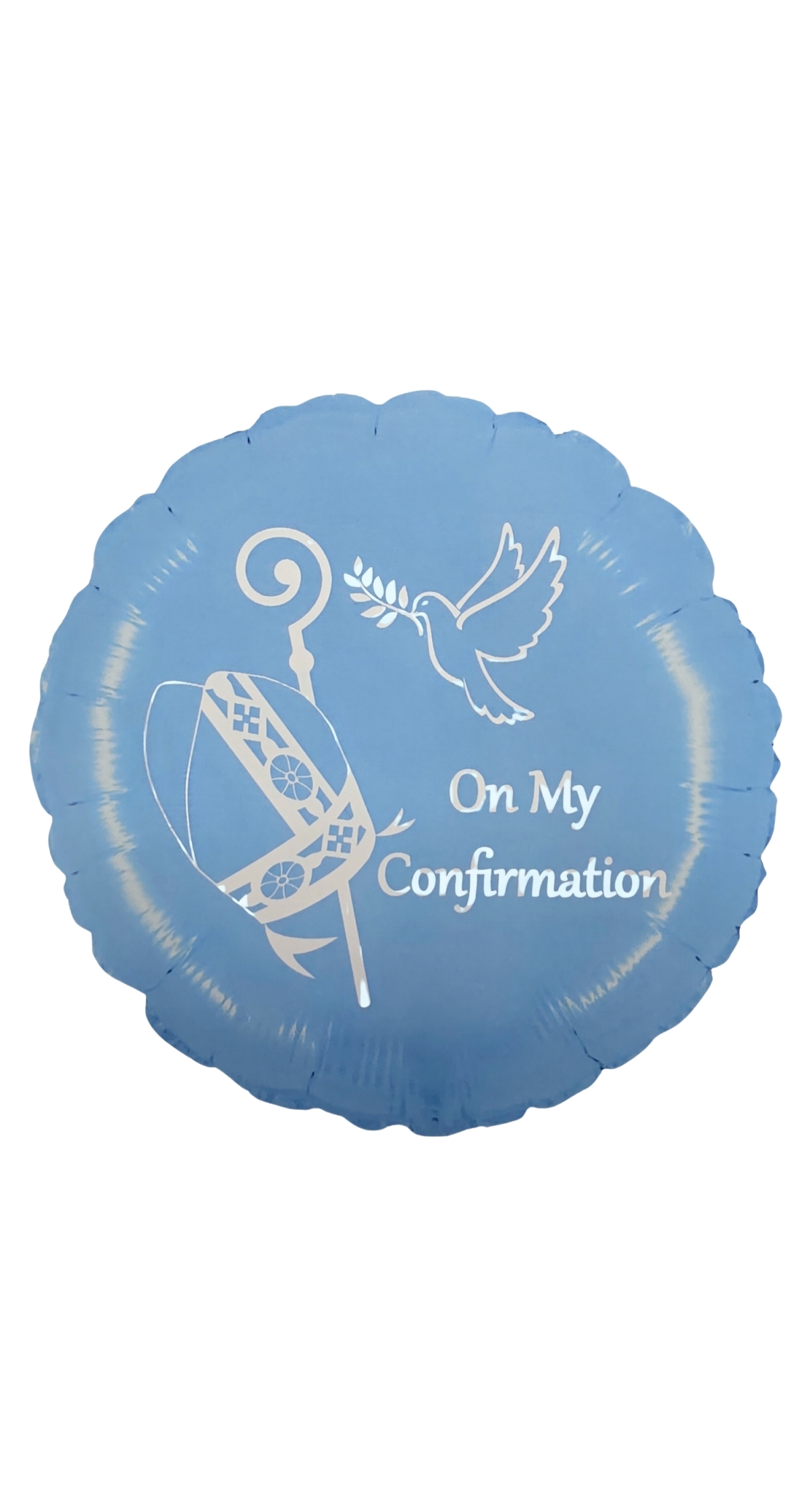 On My Confirmation Blue - 18" Foil Balloon