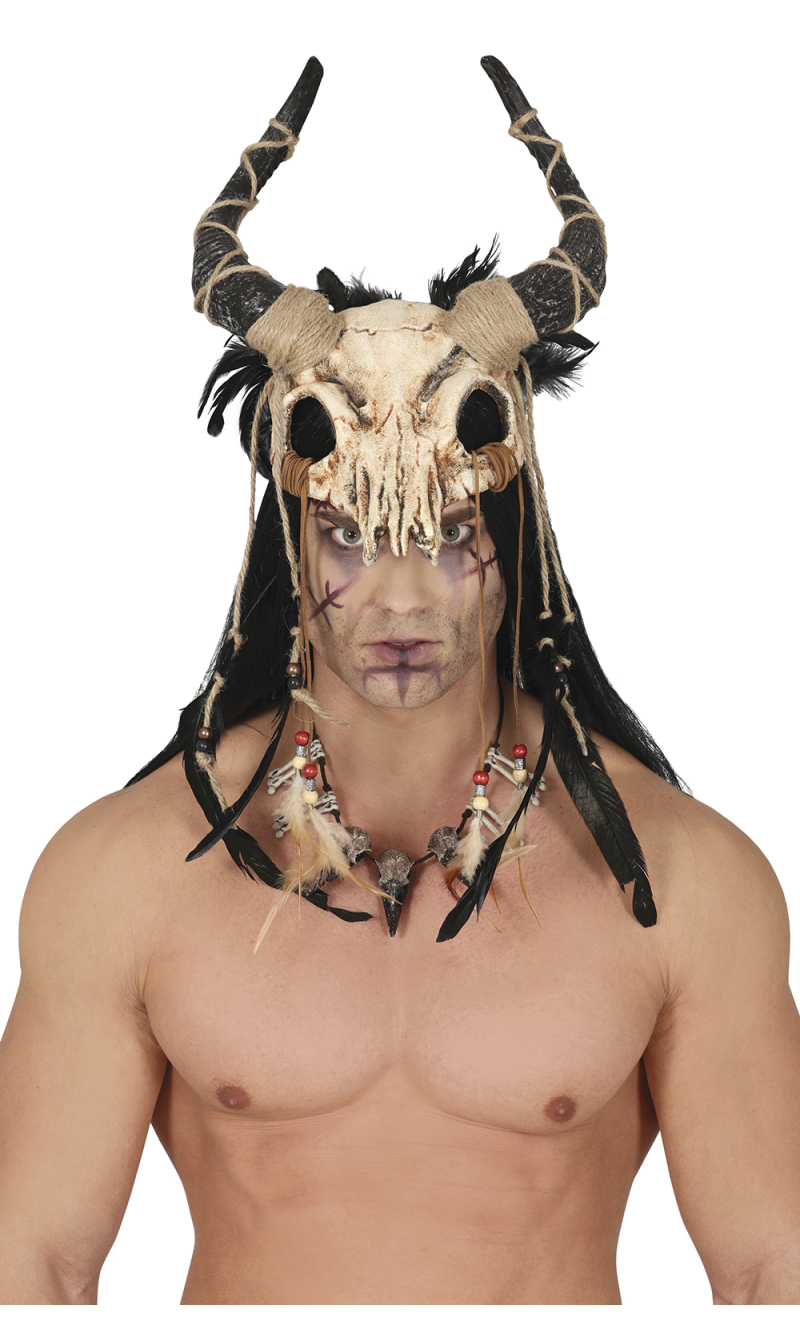 Ram Half Mask Ram Skull - Adult One Size