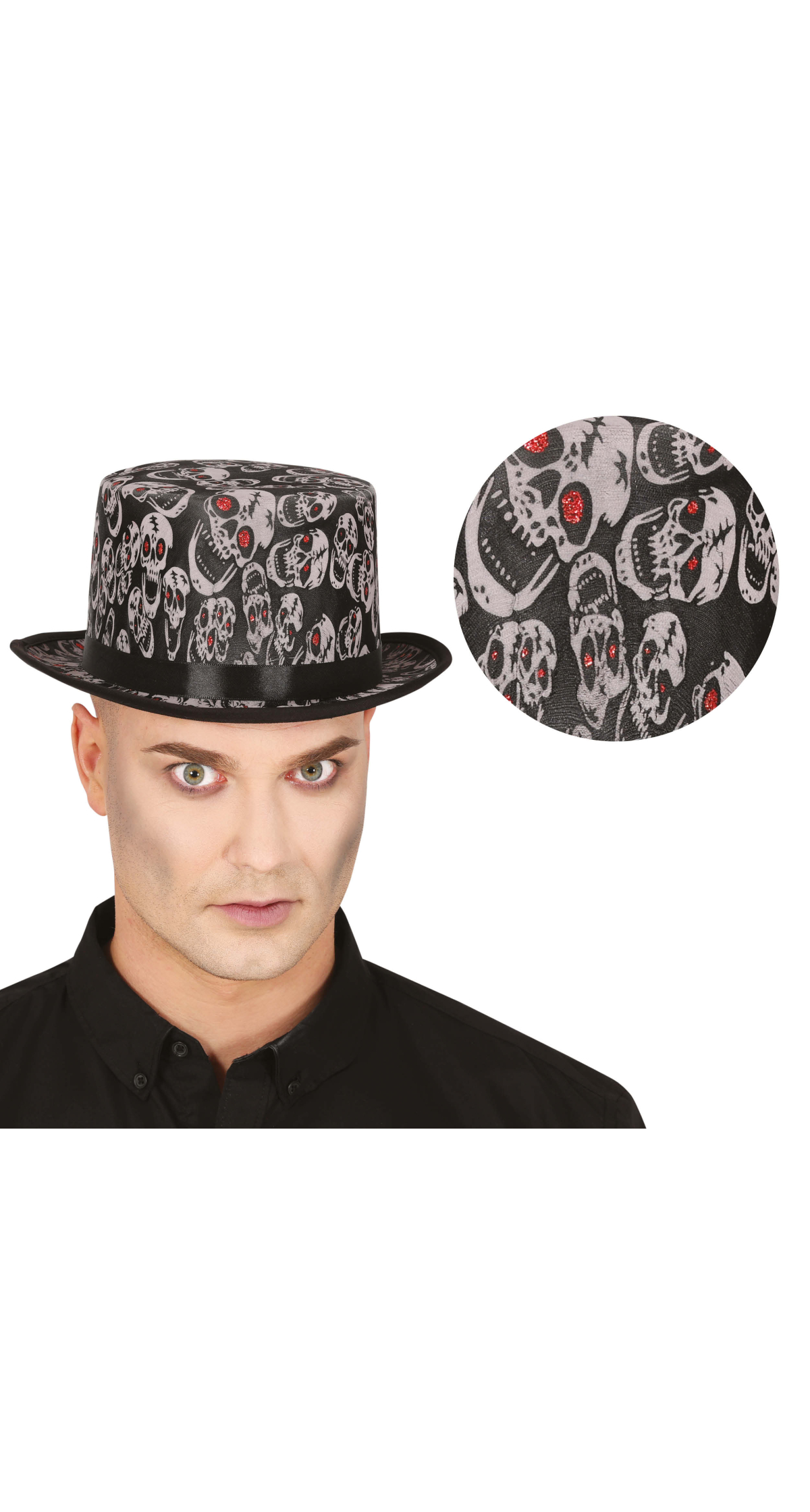 Halloween Hat With Skulls - Adult One Size