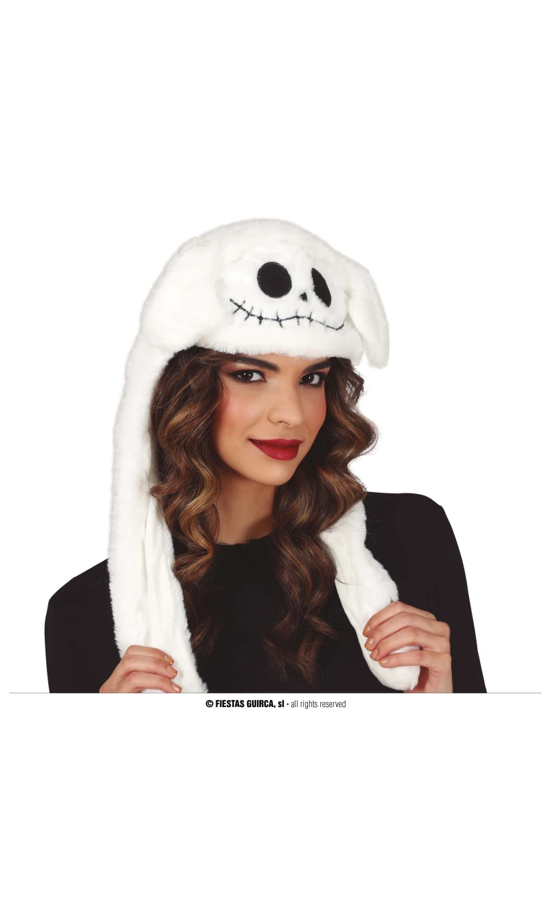 Halloween Plush Ghost Beanie Hat With Movement