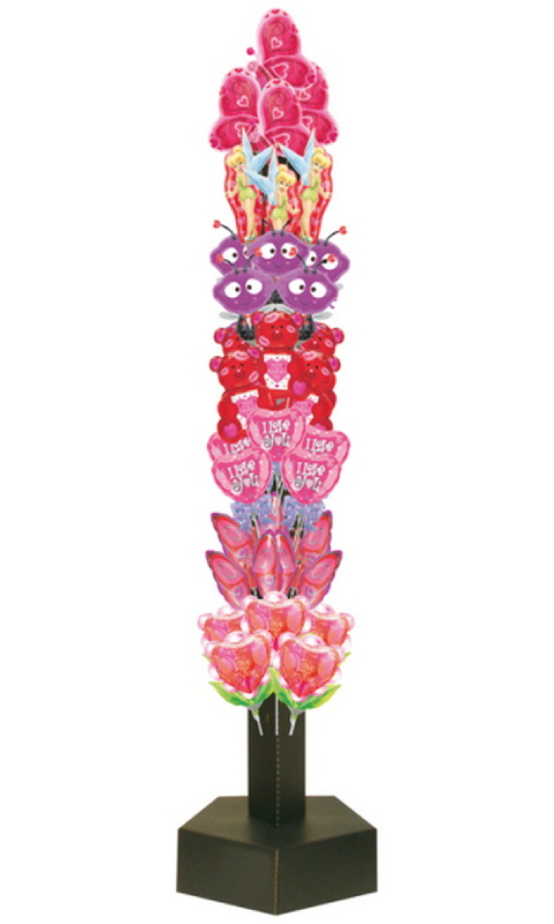 Black Tower Corrugate Display for 72 Mini Air-Filled Balloons
