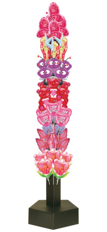 Black Tower Corrugate Display for 72 Mini Air-Filled Balloons