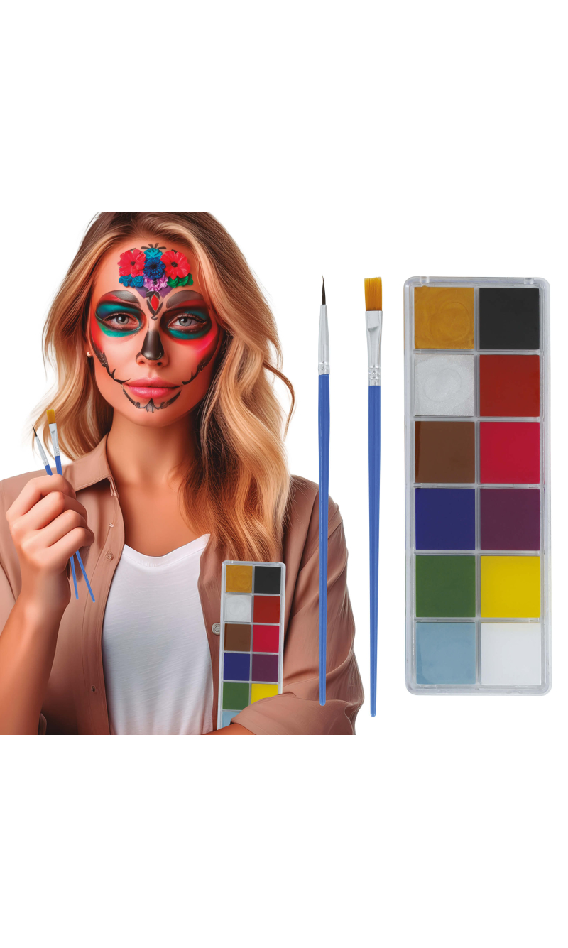 Face Painting Make-Up Palette 12 Assorted Colors