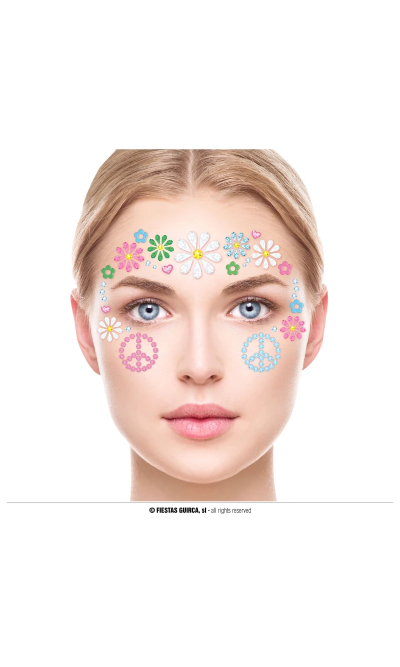 Adhesive Hippie Face Jewelry Set