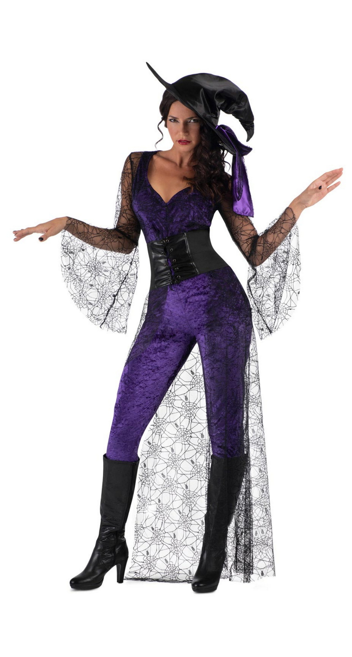 Sexy Purple Coven Witch Costume - Adult Size Small