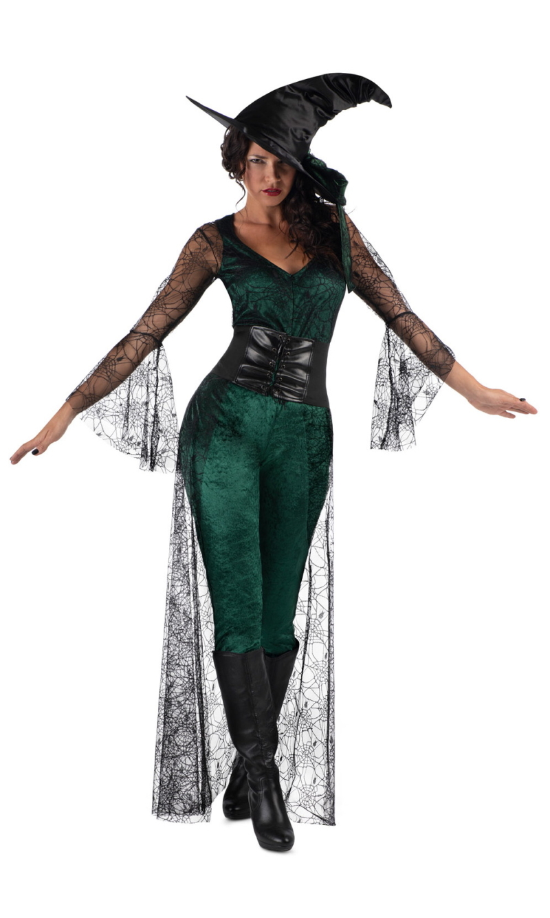Sexy Green Coven Witch Costume - Adult Size Small