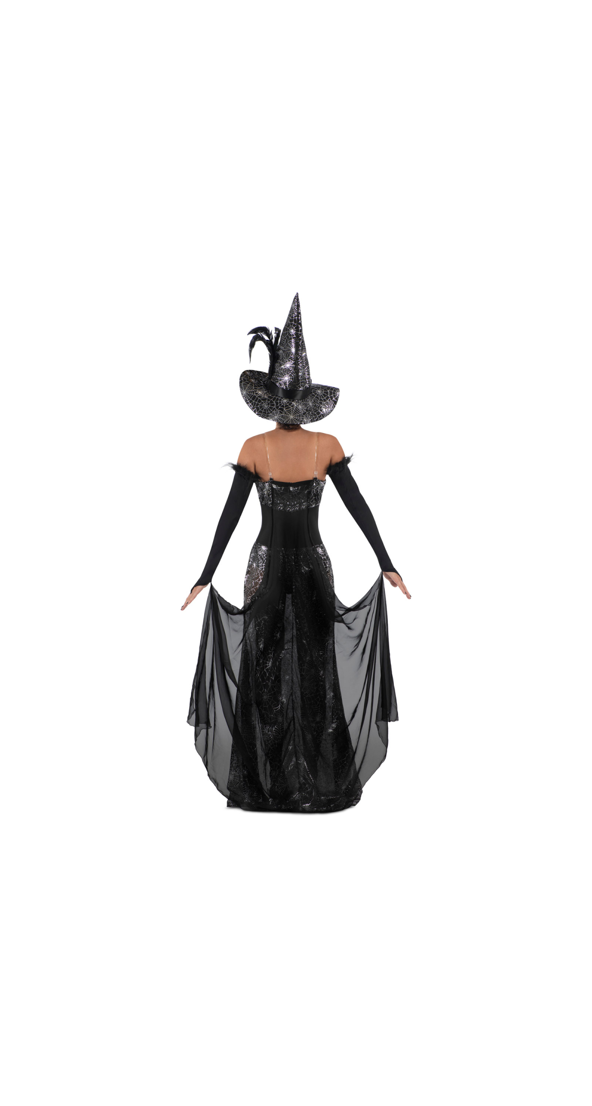 Deluxe Sexy Raven Witch - Adult Size Small - Image 4