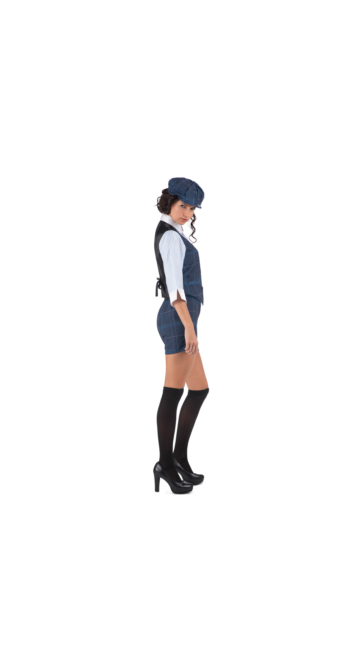 Peaky Blinder Irish Gangster Lady Costume - Adult Size Small