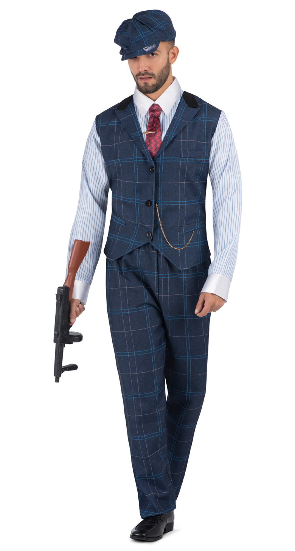 Peaky Blinder Irish Gangster Man Costume - Adult Size Small