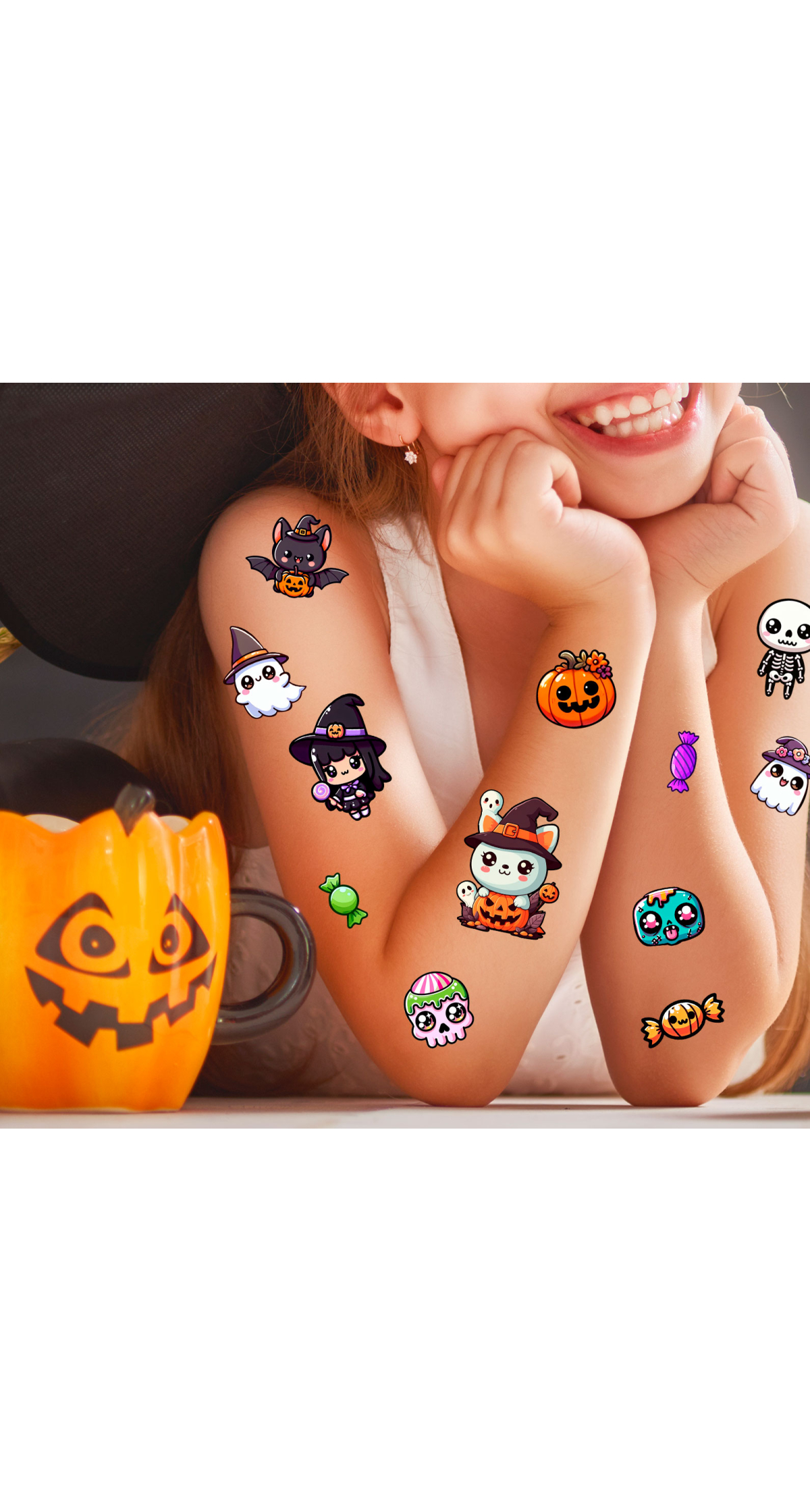 Halloween Little Monsters Tattoo Sheet