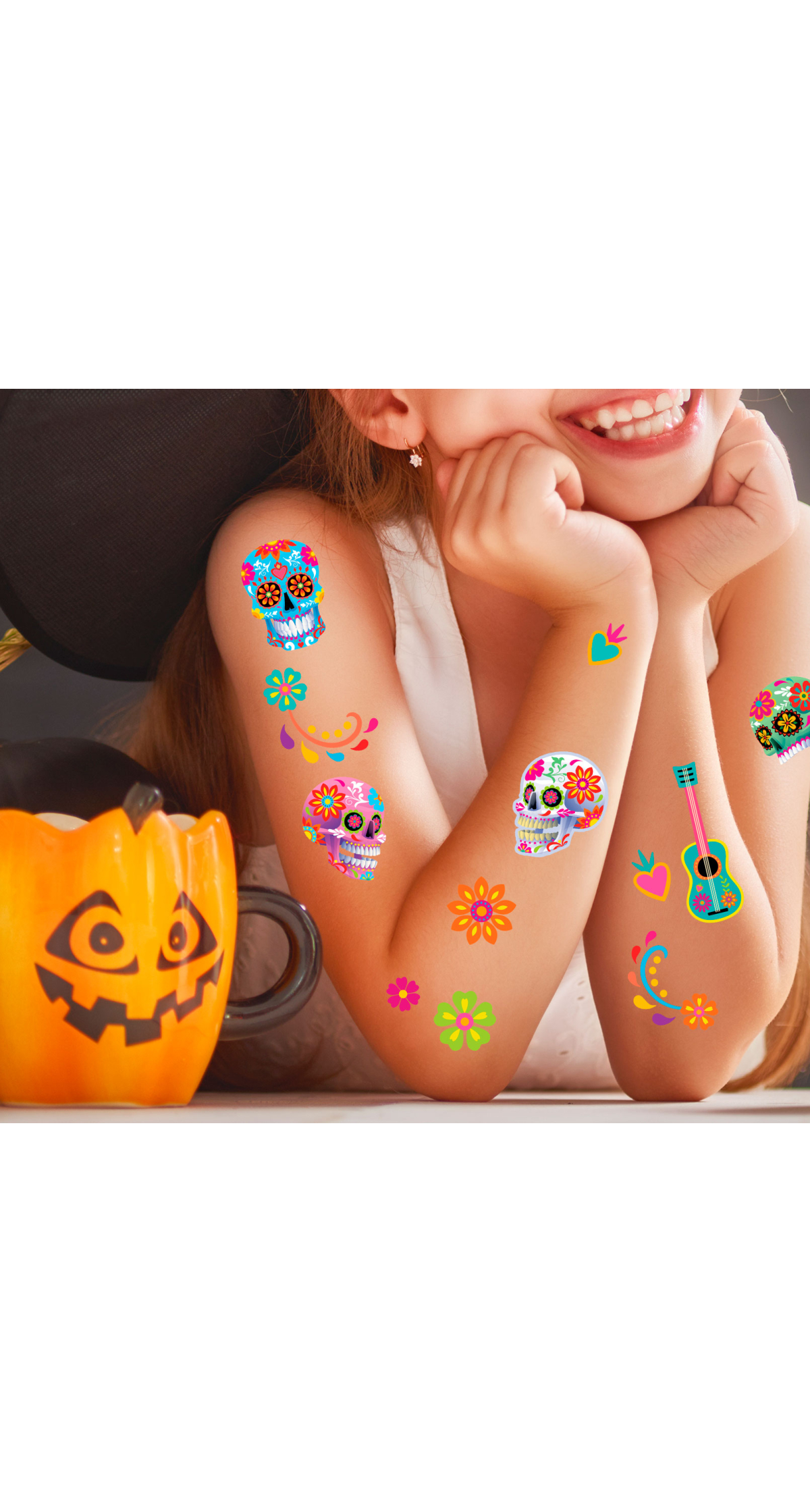 Halloween Catrina Tattoo Sheet