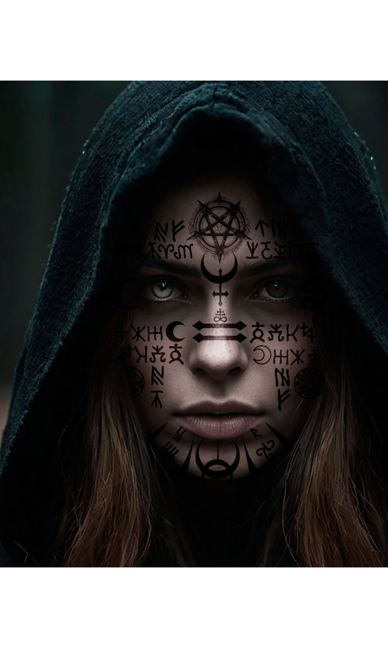 Face Tattoo Satanic 30x13cm