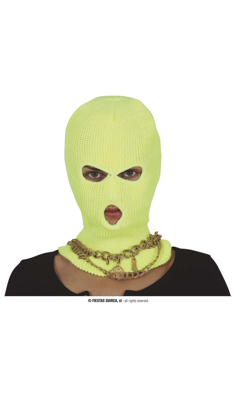Yellow Neon Balaclava Hood