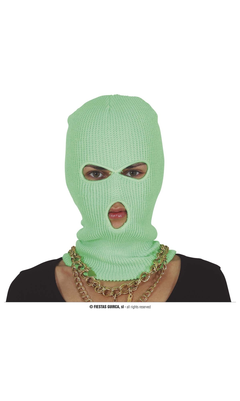 Green Neon Balaclava Hood