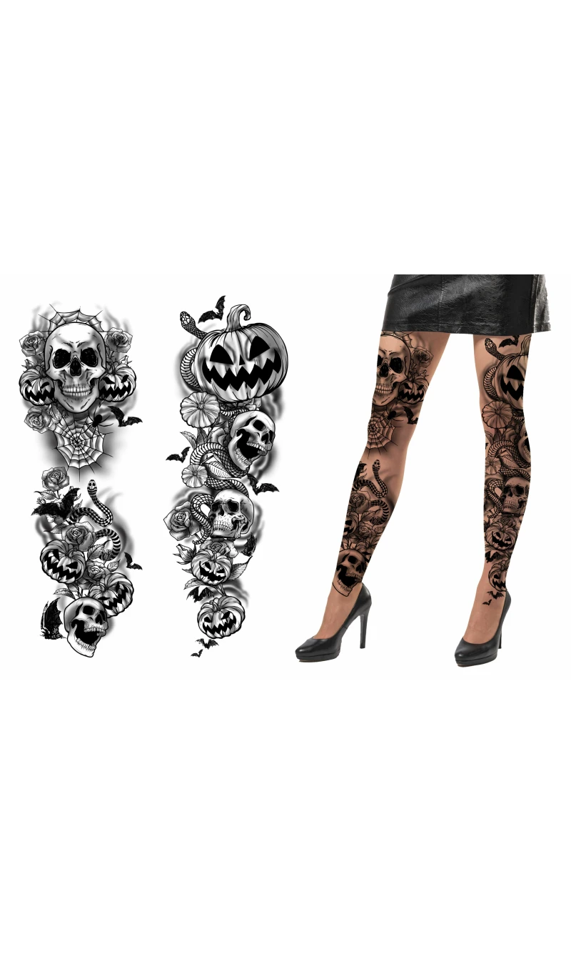 Halloween Leg Tattoos