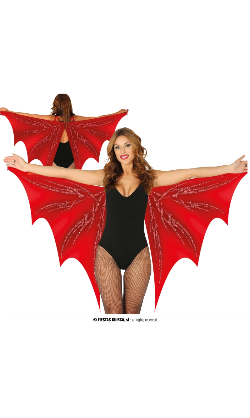Bat Wings Fabric Red 170x80cm