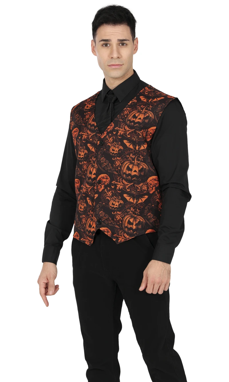 Halloween Vest Pumpkin - Adult One Size