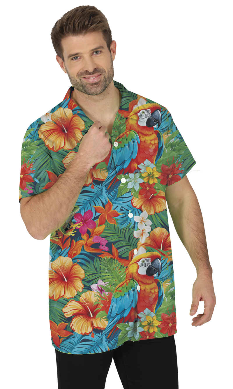 Hawaiian Flowers Man Shirt - Adult Size Medium (48-50)