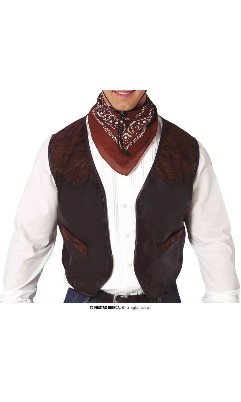 Brown Waistcoat Vest - Adult One Size