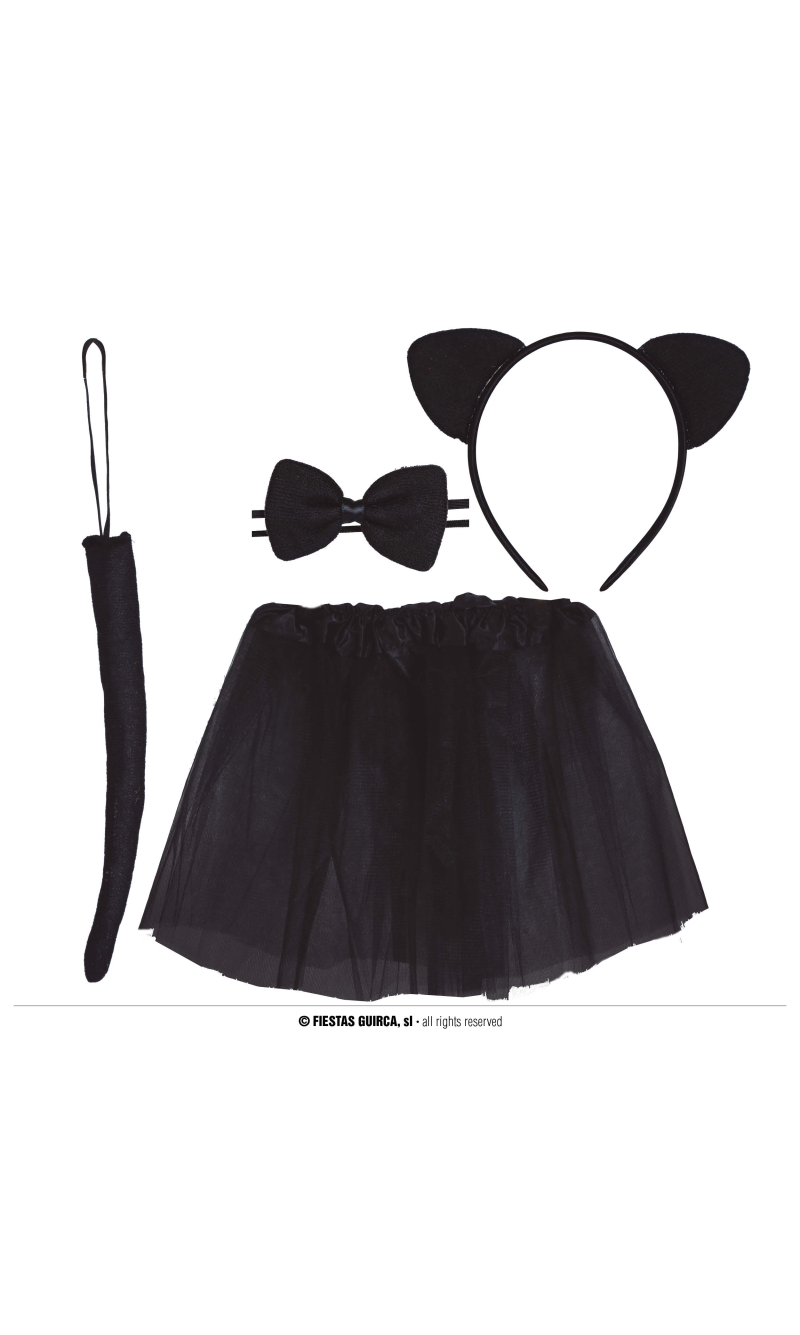 Black Cat Costume Kit 30cm - Child One Size