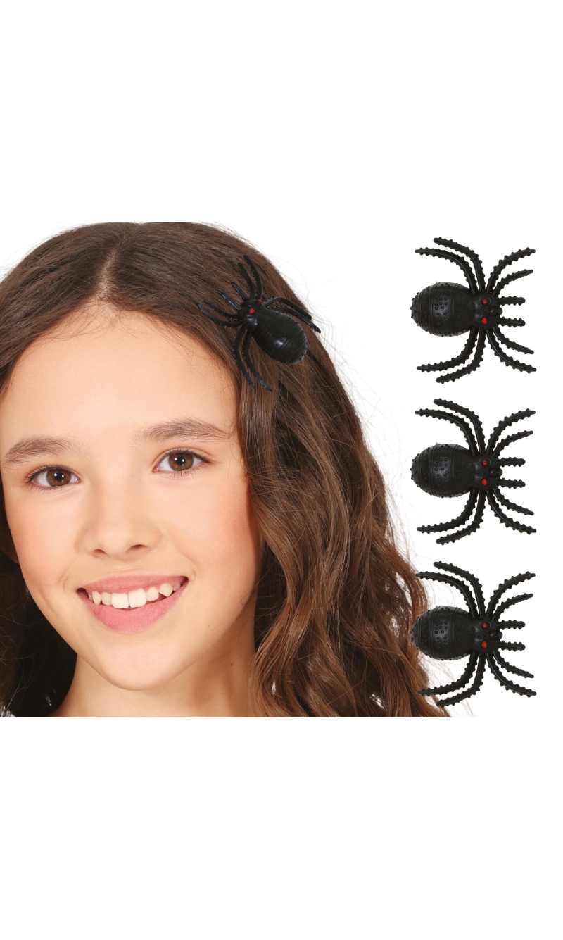 Halloween Spider Hair Clip 3cm - 3pcs
