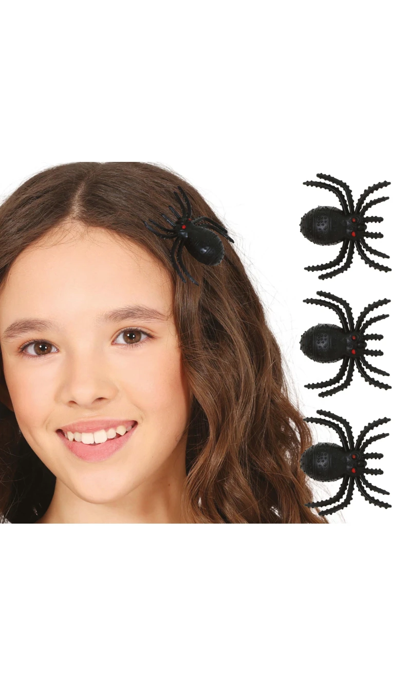 Halloween Spider Hair Clip 3cm - 3pcs