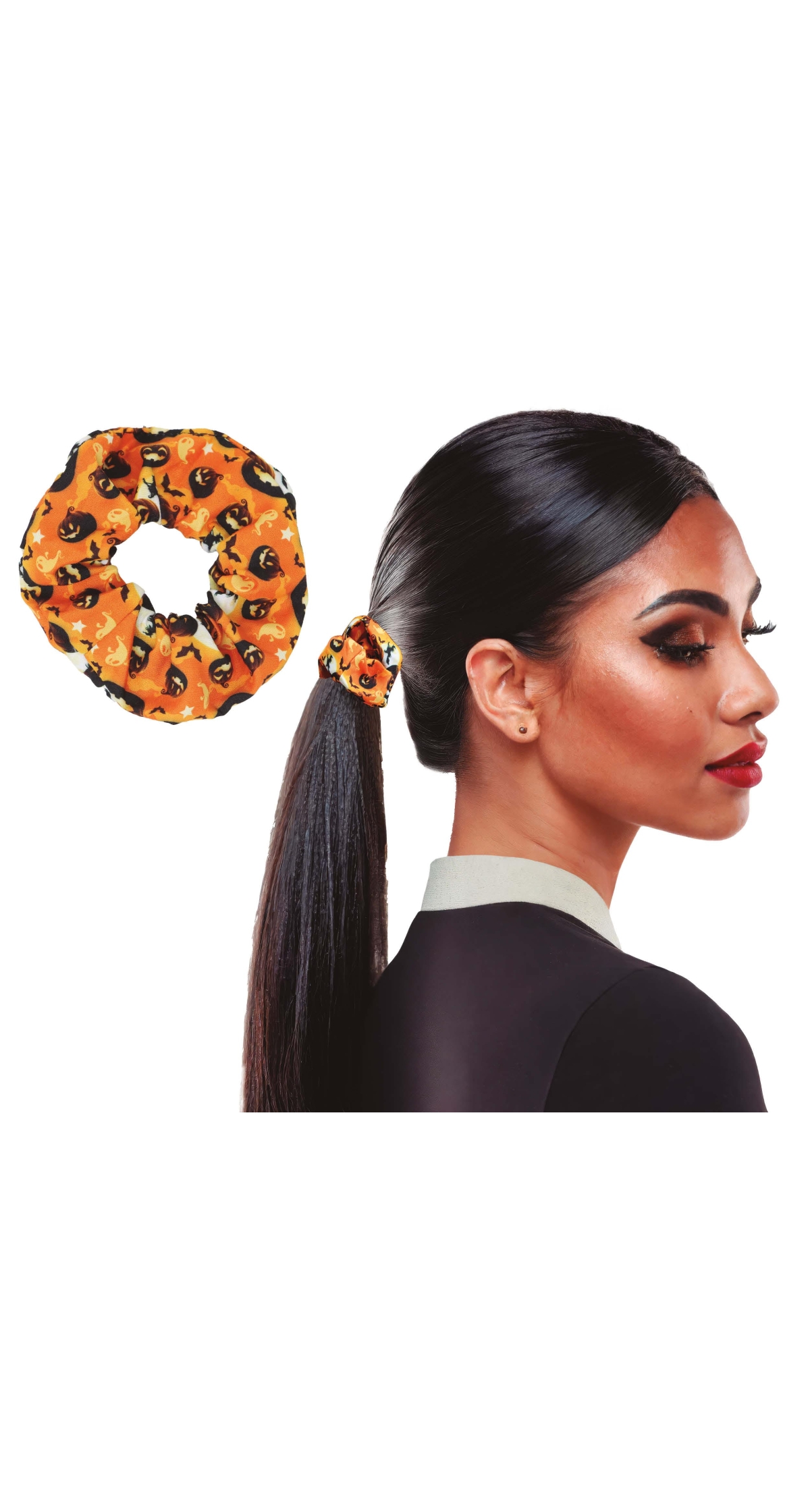 Halloween Orange Pumpkin Scrunchie