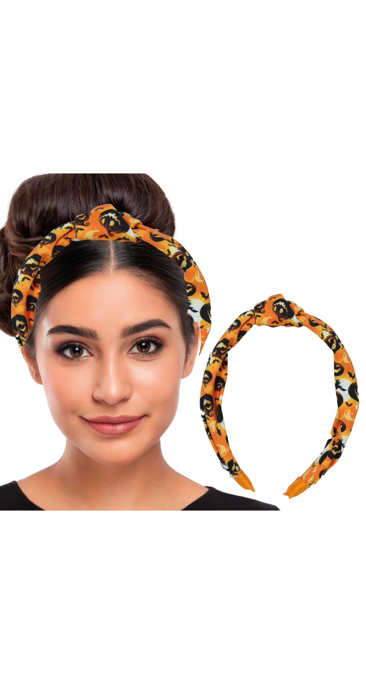 Halloween Orange Pumpkin Fabric Headband