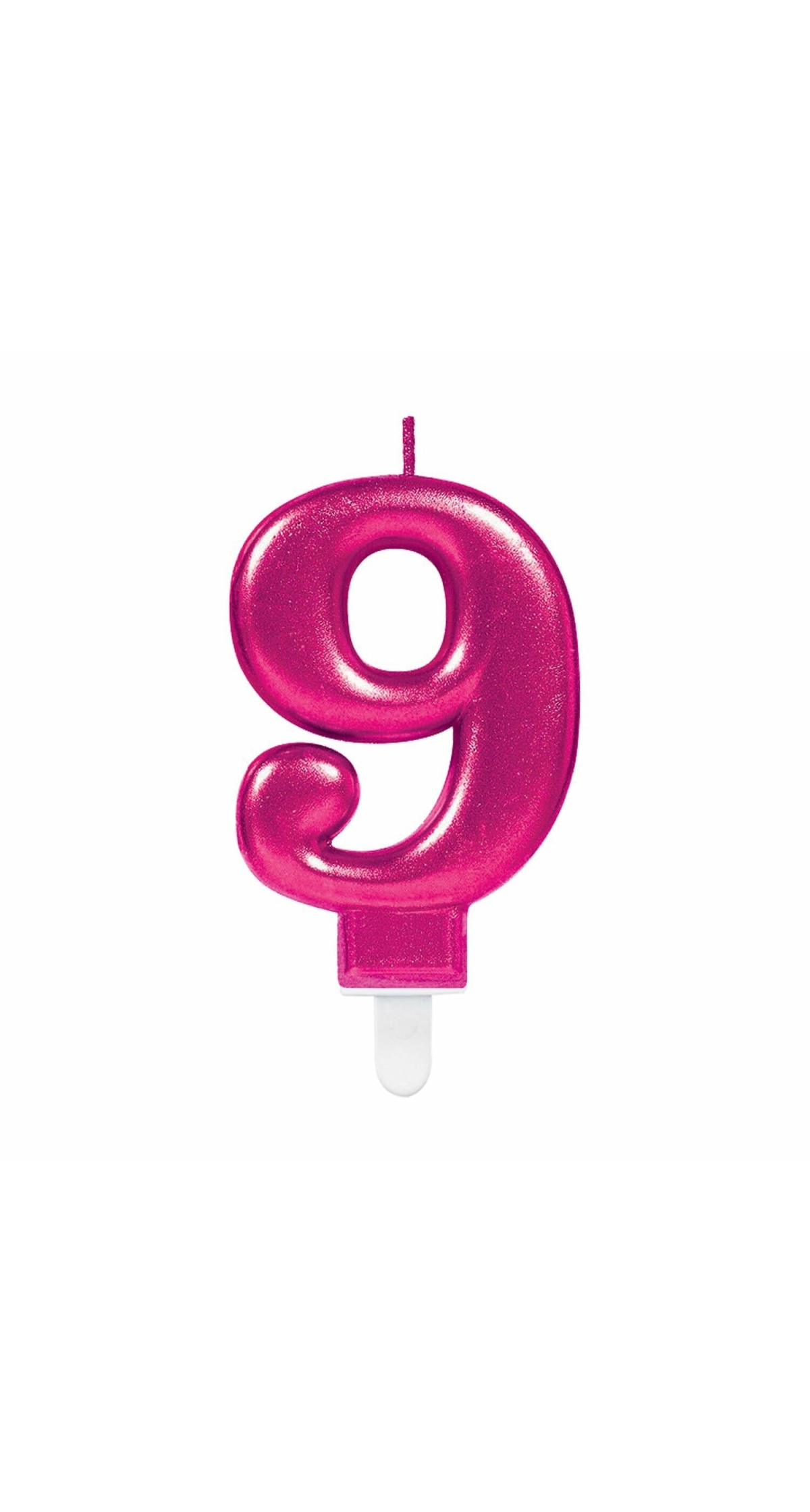 Candle Sparkling Celebrations Pink 7.5cm - No. 9