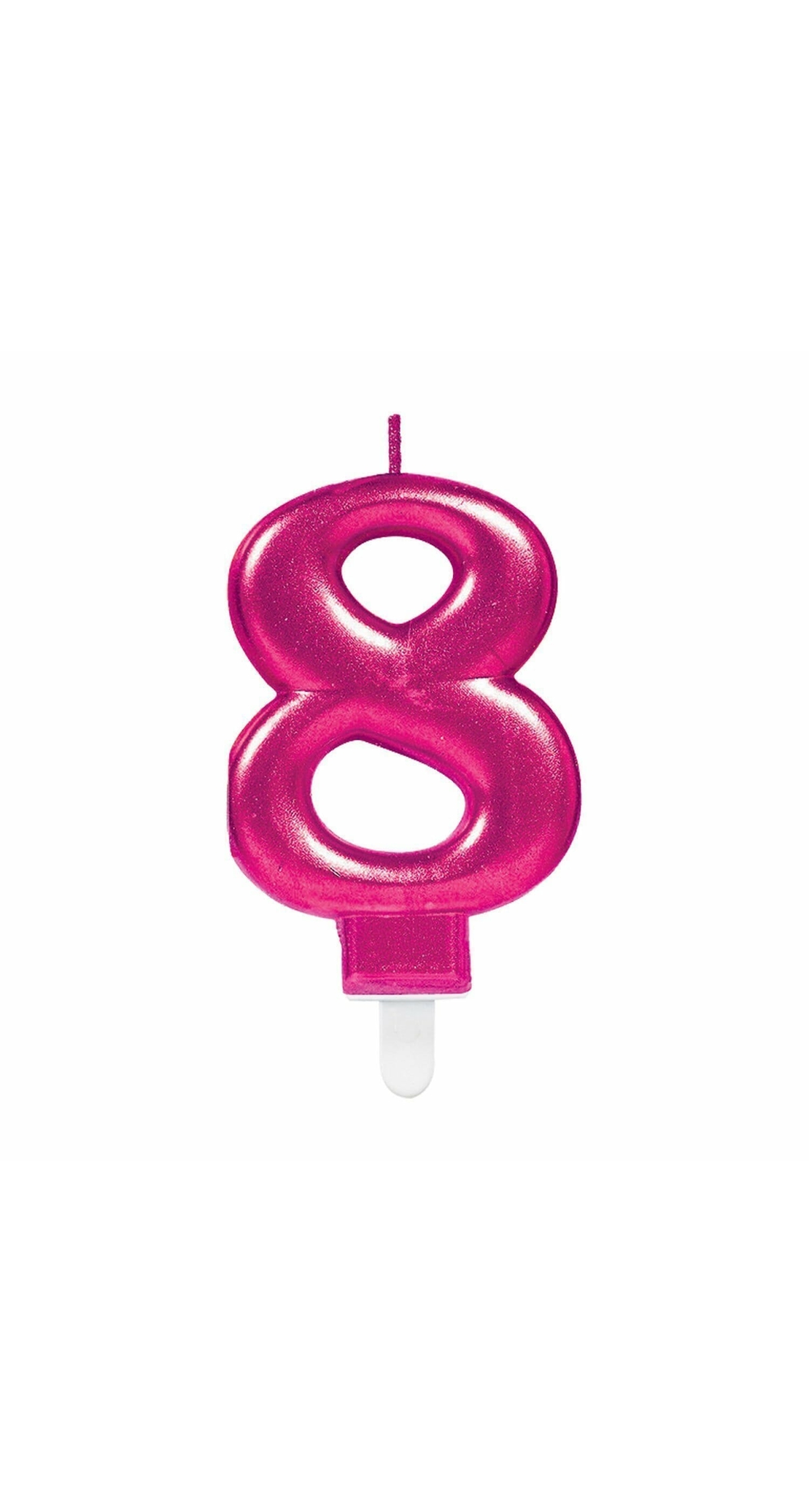 Candle Sparkling Celebrations Pink 7.5cm - No. 8 - Image 2