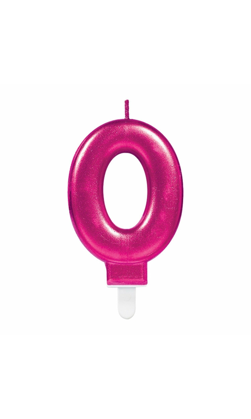 Candle Sparkling Celebrations Pink 7.5cm - No. 0