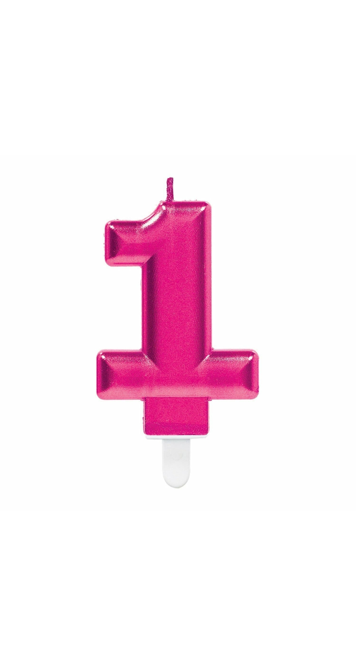 Candle Sparkling Celebrations Pink 7.5cm - No. 1