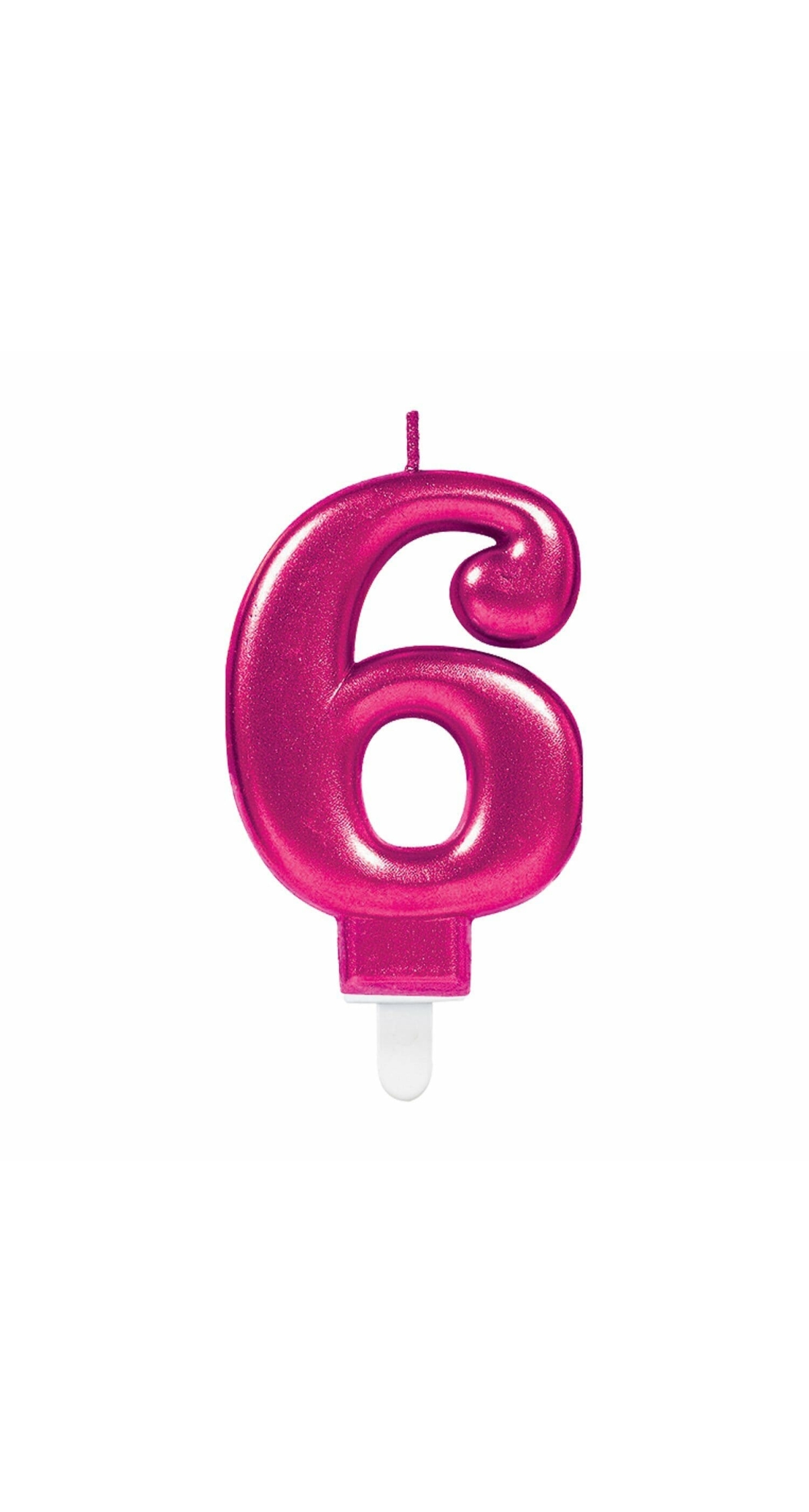 Candle Sparkling Celebrations Pink 7.5cm - No. 6