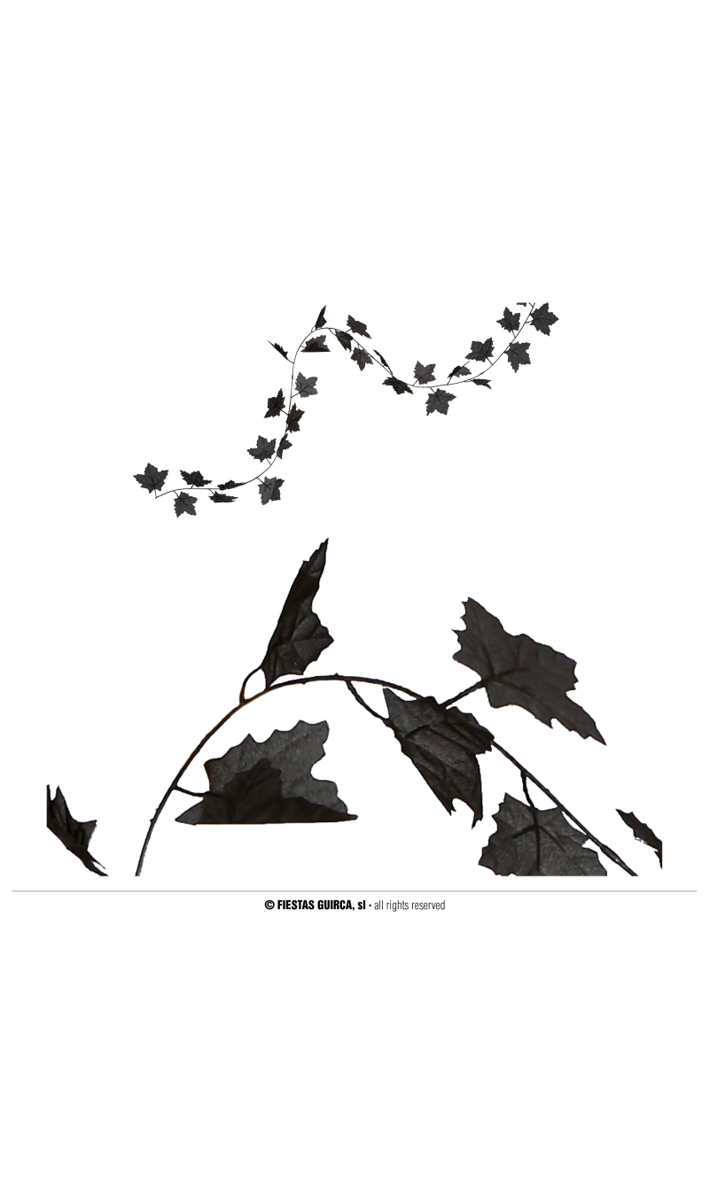 Black Leaves Garland 180cm