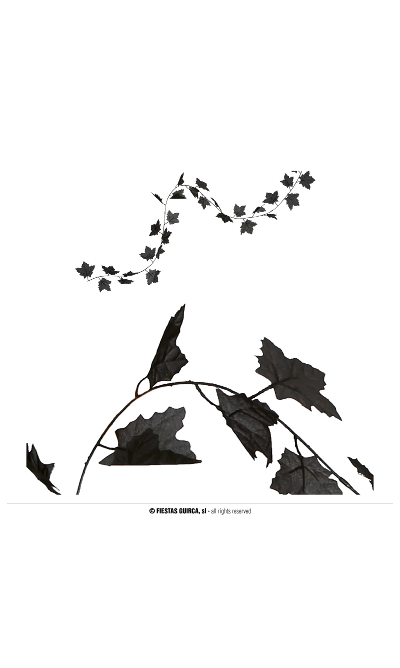Black Leaves Garland 180cm