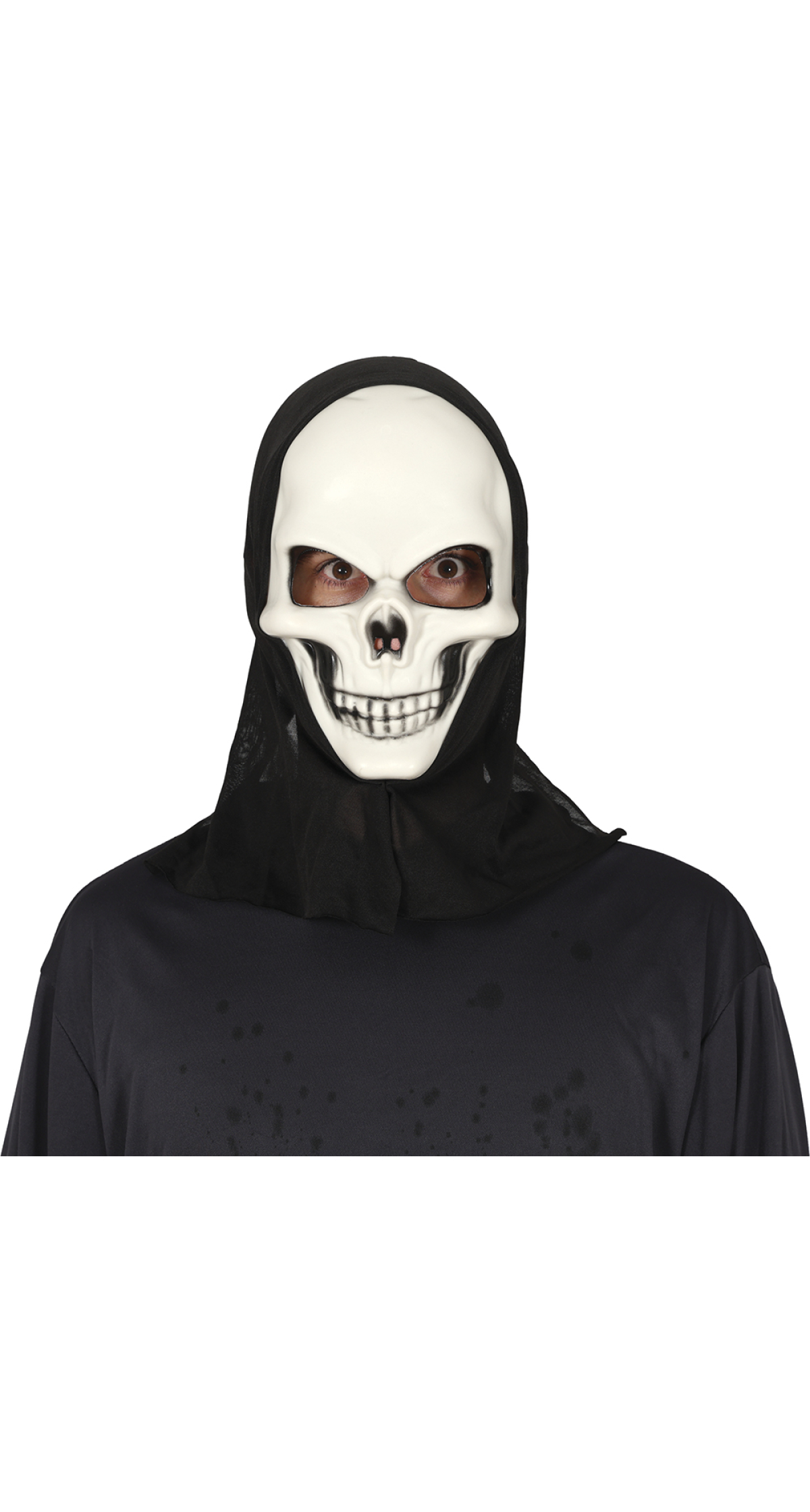 Halloween Skull Mask With Hood (PVC) - Adult One Size