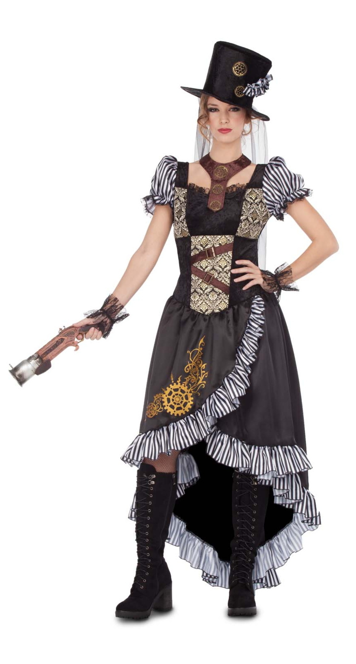 Deluxe Steampunk Lady Costume - Adult Size Small