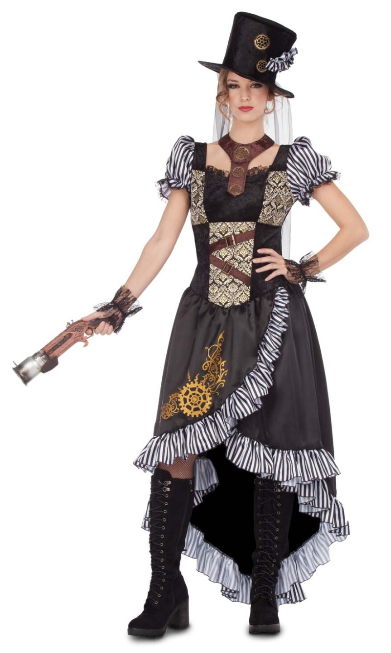 Deluxe Steampunk Lady Costume - Adult Size Small