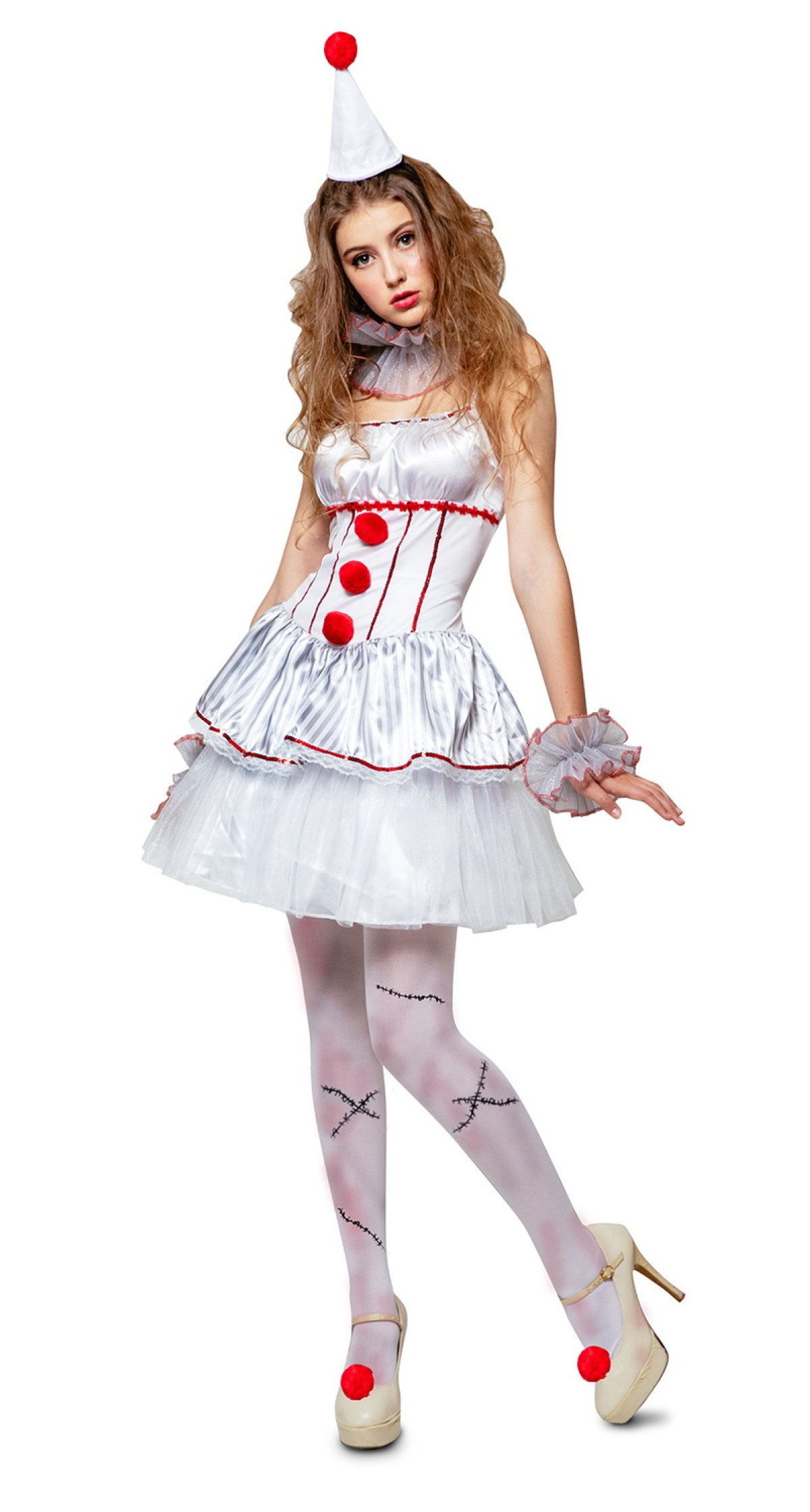 Pennywise IT Clown Lady Costume - Aduslt Size Small
