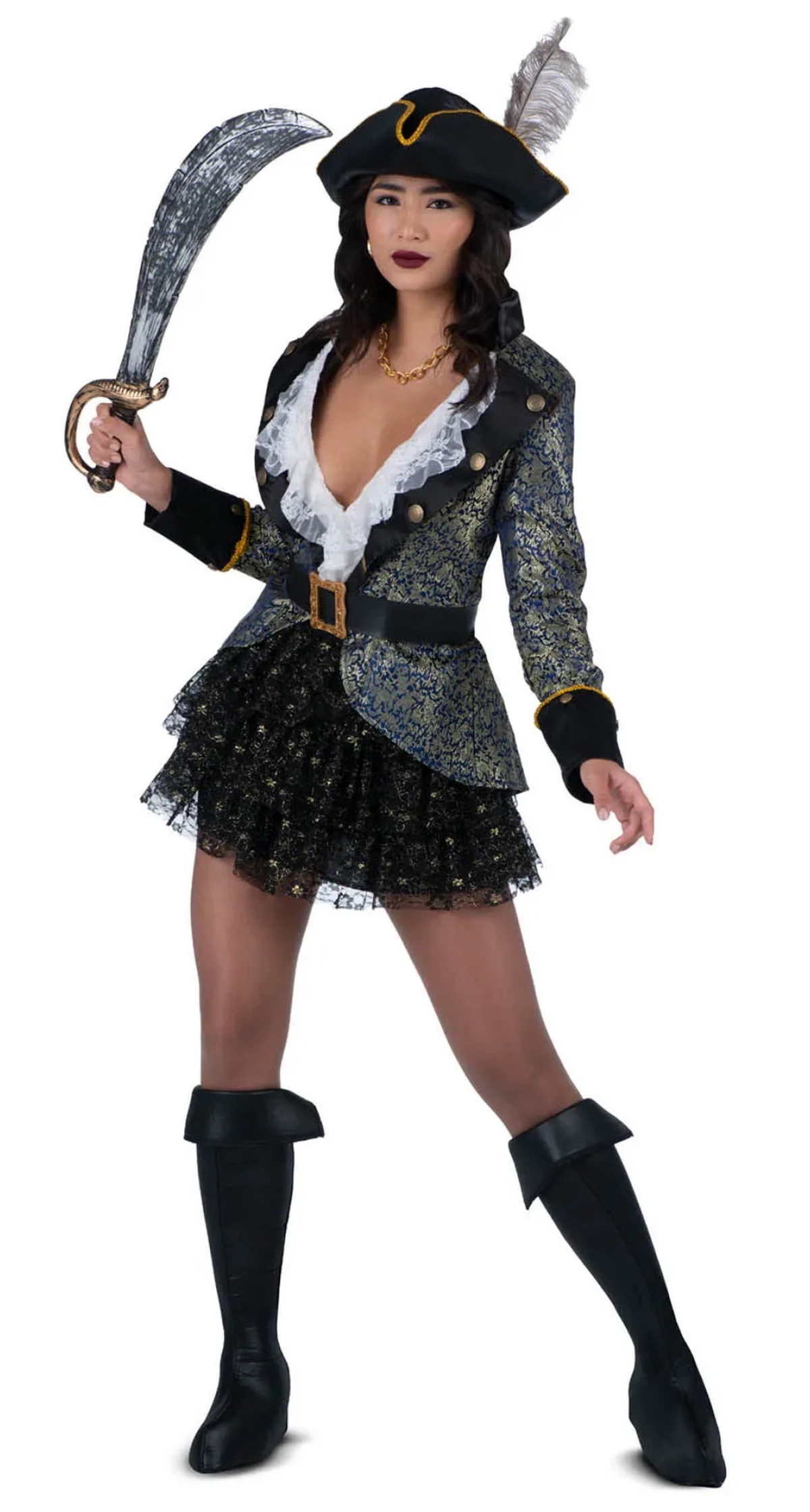 Deluxe Buccaneer Beauty Costume - Adult Size Small